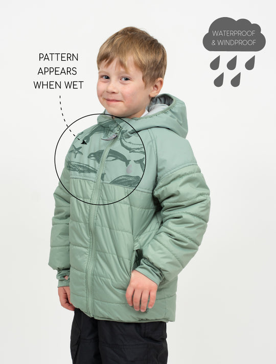 Hydracloud Puffer Jacket - Basil | Waterproof Windproof Eco