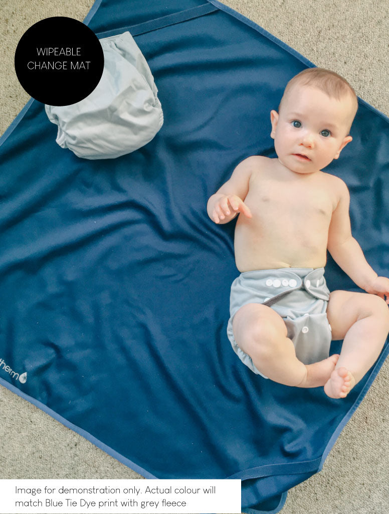 Weatherproof Baby/Toddler Blanket - Blue Tie Dye