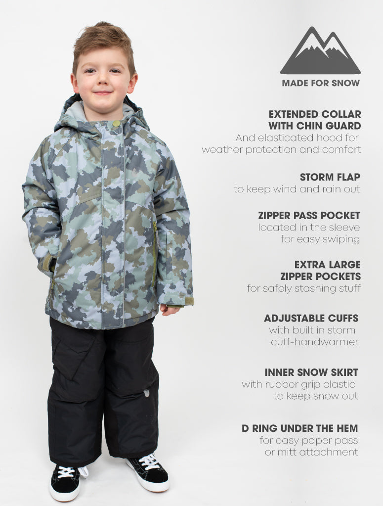 Snowrider Ski Jacket - Camo | Waterproof Windproof Eco