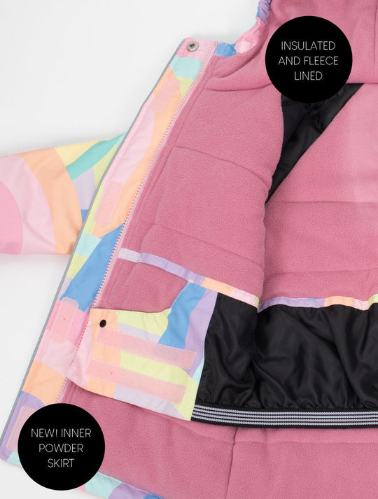 Snowrider Ski Jacket - Rainbow Stripe | Waterproof Windproof Eco