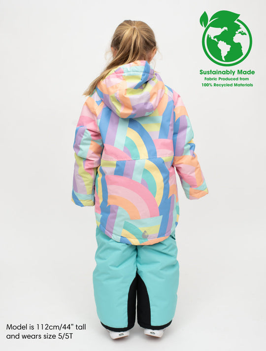 Snowrider Ski Jacket - Rainbow Stripe | Waterproof Windproof Eco