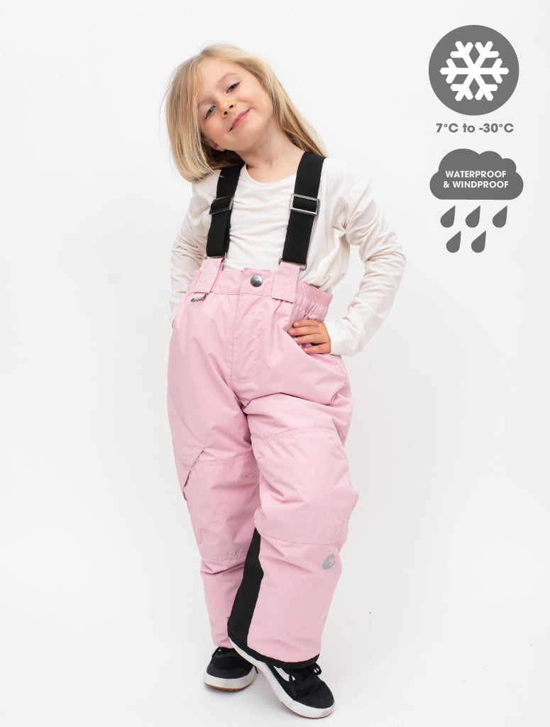 Snowrider Convertible Ski Overalls - Ballet Pink | Waterproof Windproof Eco