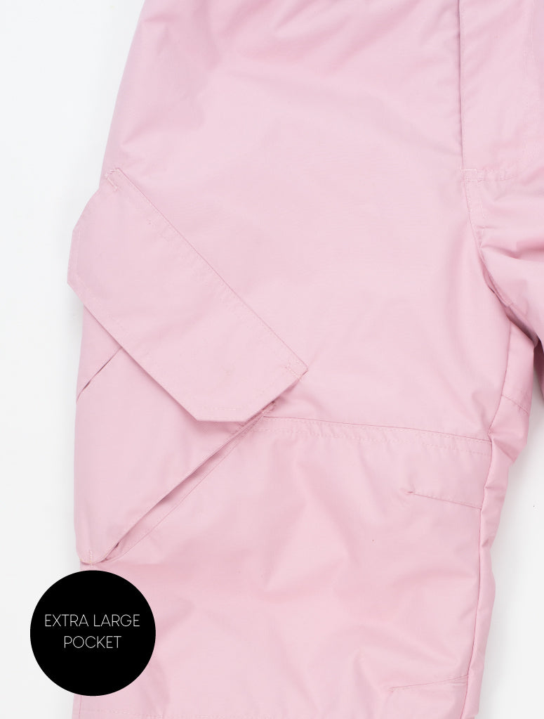 Snowrider Convertible Ski Overalls - Ballet Pink | Waterproof Windproof Eco