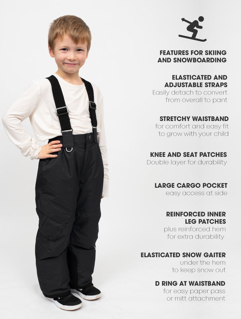 Snowrider Convertible Ski Overalls - Black 2024 | Waterproof Windproof Eco