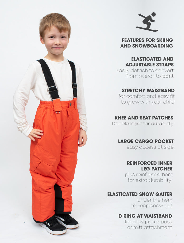 Snowrider Convertible Ski Overalls - Flame | Waterproof Windproof Eco