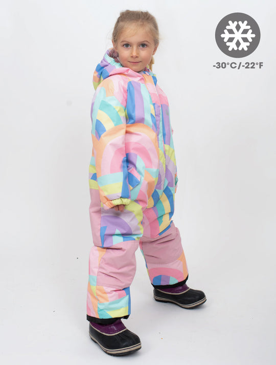 Snowrider One Piece Snowsuit - Rainbow Stripe | Waterproof Windproof Eco