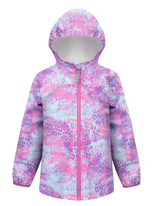 girls waterproof rainshell patterned 