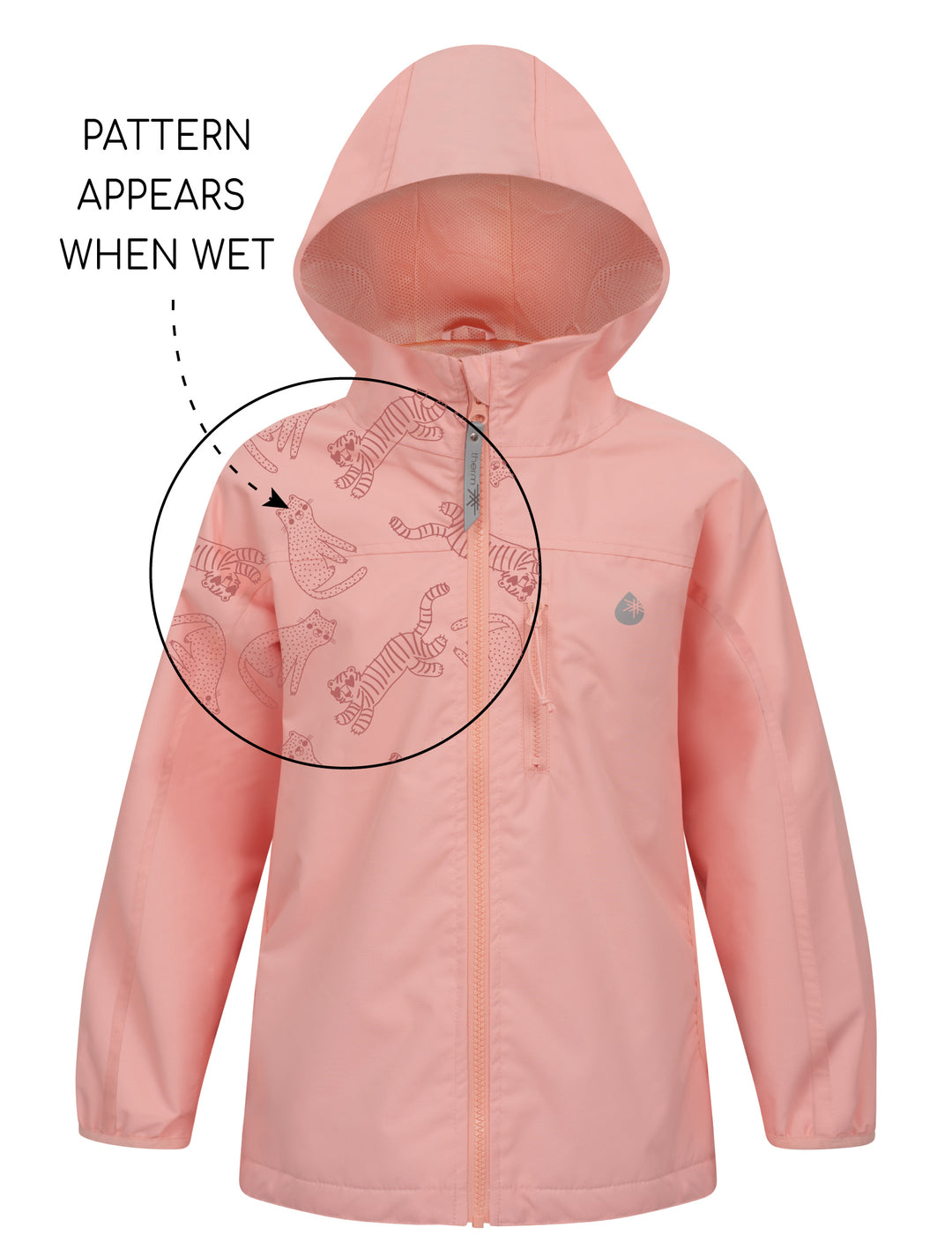 girls waterproof rainshell pink