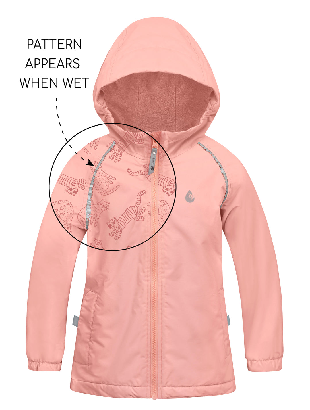 kids waterproof storm jacket blush