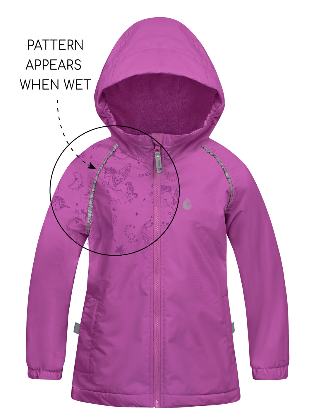 kids waterproof storm jacket purple