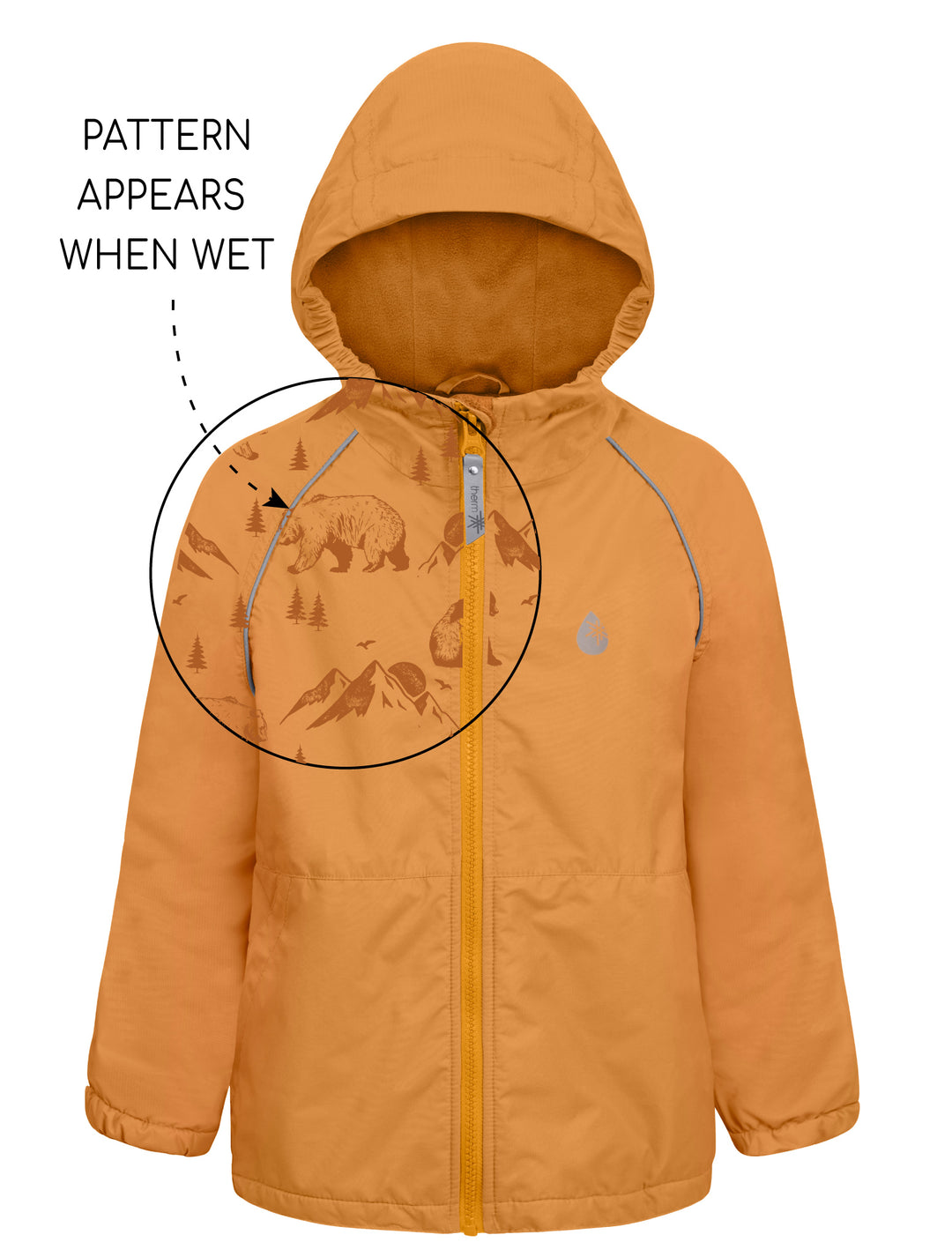 kids waterproof storm jacket mustard