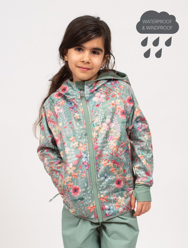 All-Weather Hoodie - Pretty Garden | Waterproof Windproof Eco