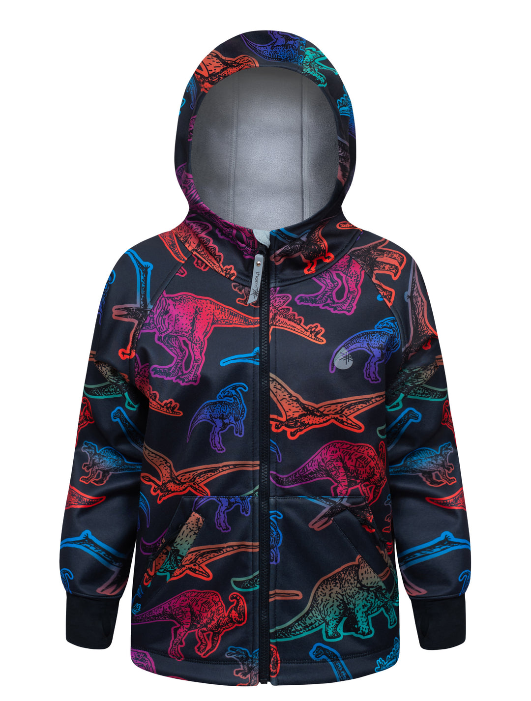 All-Weather Hoodie - Neon Dino | Waterproof Windproof Eco