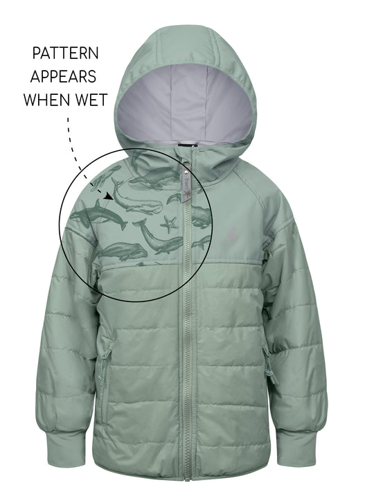Hydracloud Puffer Jacket - Basil | Waterproof Windproof Eco