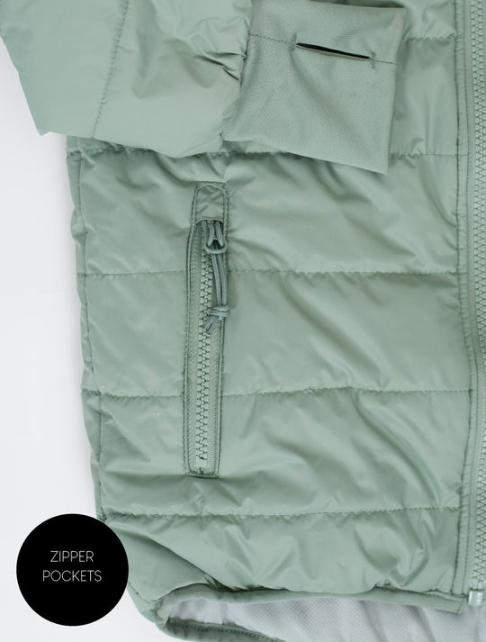 Hydracloud Puffer Jacket - Basil | Waterproof Windproof Eco