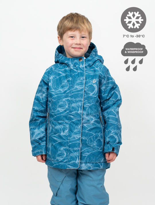 Snowrider Ski Jacket - Ocean | Waterproof Windproof Eco