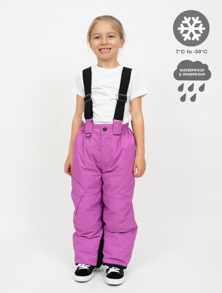 Snowrider Convertible Ski Overalls - Berry | Waterproof Windproof Eco