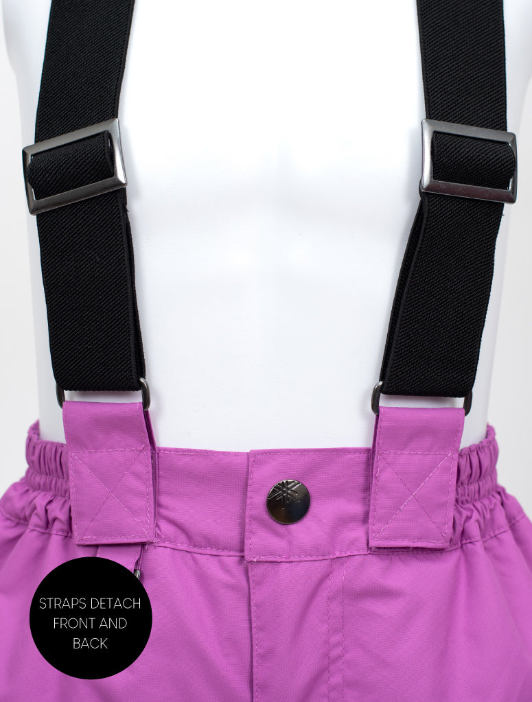 Snowrider Convertible Ski Overalls - Berry | Waterproof Windproof Eco