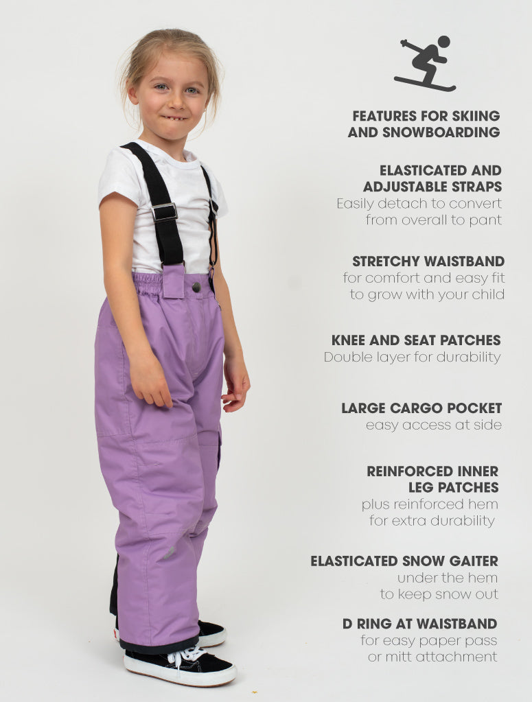 Snowrider Convertible Ski Overalls - Dusty Lavender | Waterproof Windproof Eco