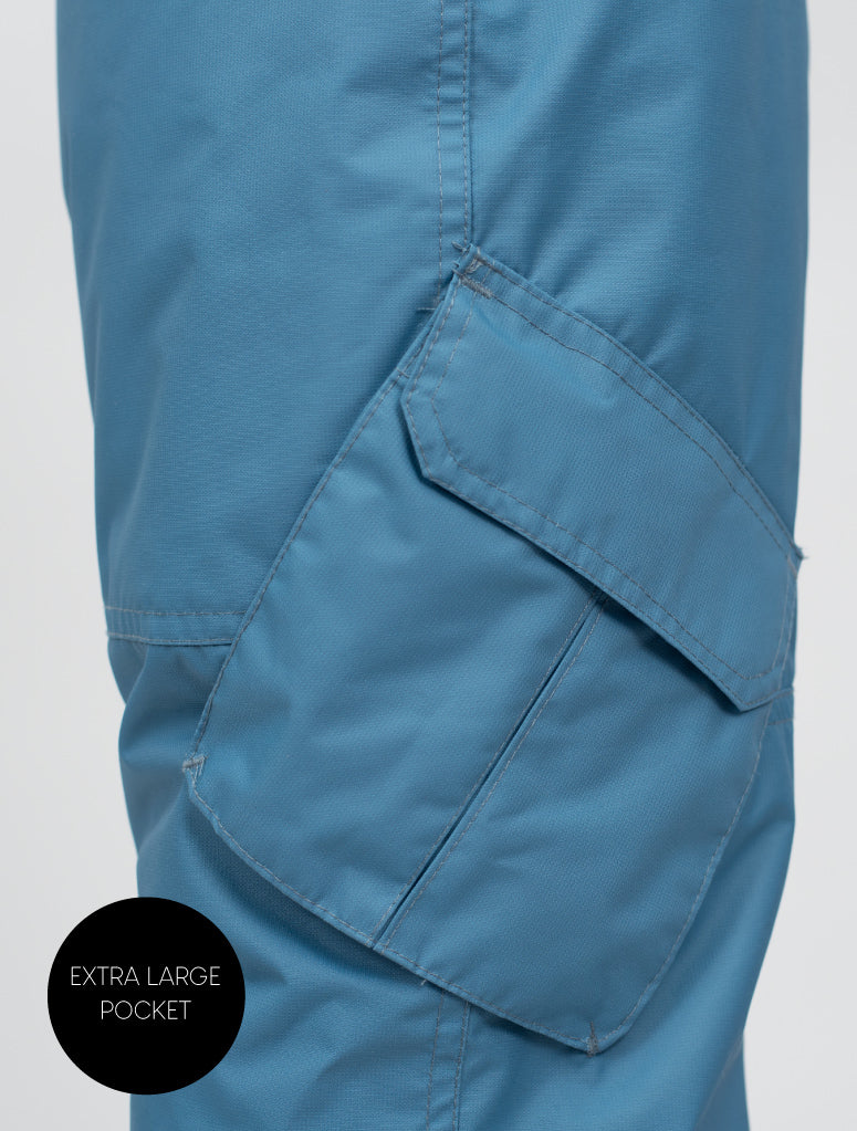 Snowrider Convertible Ski Overalls - Stone Blue | Waterproof Windproof Eco