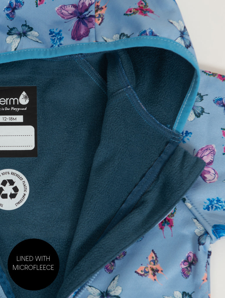 All-Weather Fleece Onesie - Butterfly Sky | Waterproof Windproof Eco