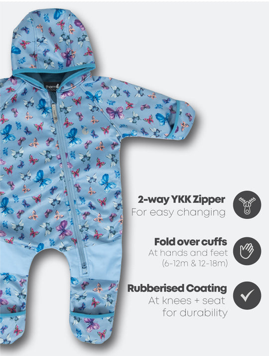 All-Weather Fleece Onesie - Butterfly Sky | Waterproof Windproof Eco