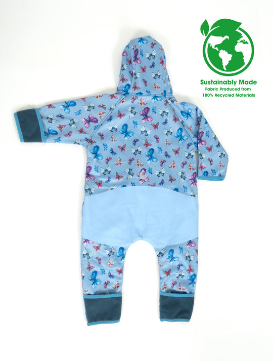 All-Weather Fleece Onesie - Butterfly Sky | Waterproof Windproof Eco