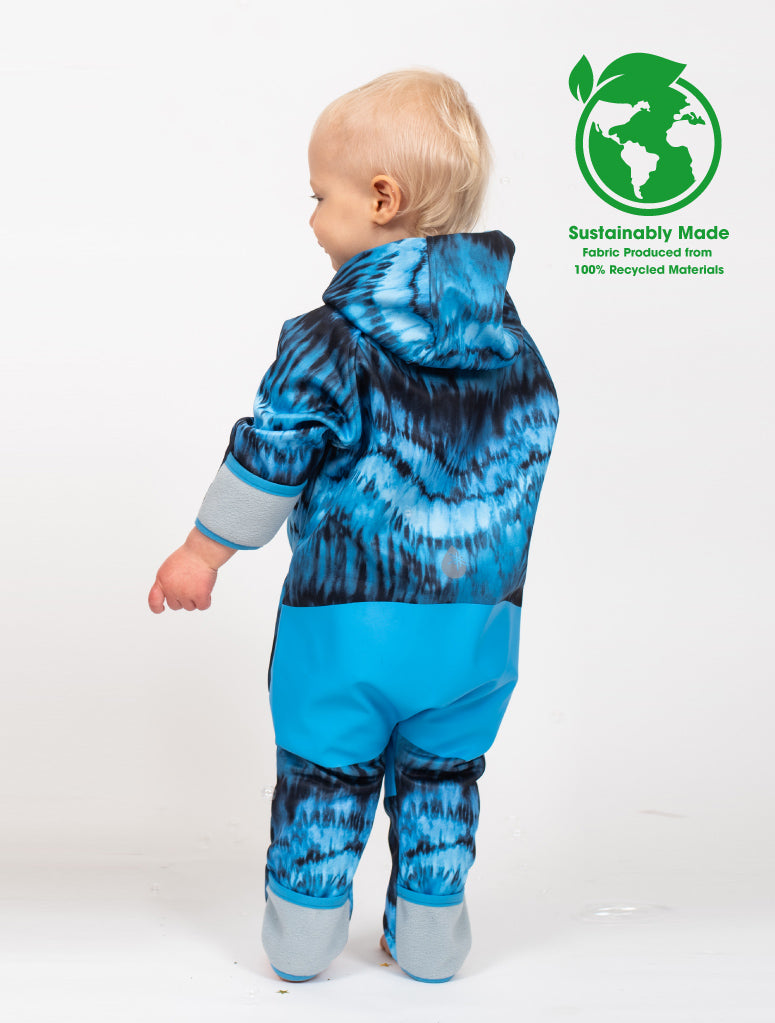 All-Weather Fleece Onesie - Stone Tie Dye | Waterproof Windproof Eco