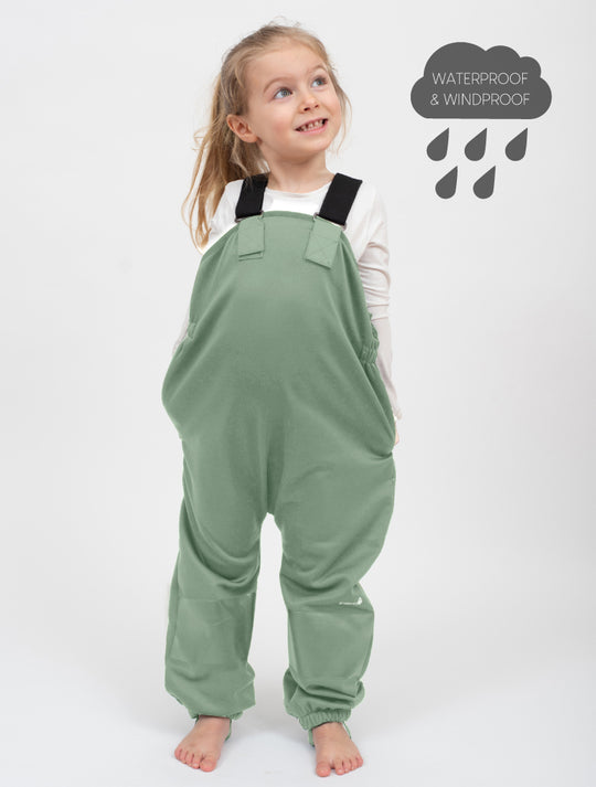 All-Weather Fleece Overalls - Basil | Waterproof Windproof Eco