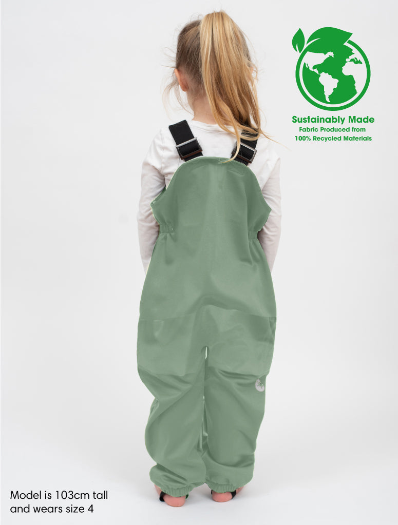 All-Weather Fleece Overalls - Basil | Waterproof Windproof Eco