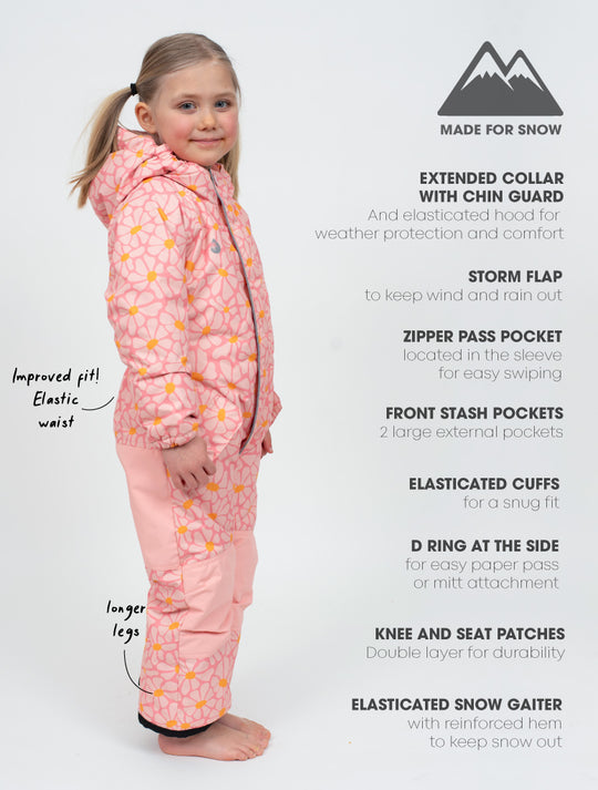 Snowrider One Piece Snowsuit - Daisy | Waterproof Windproof Eco