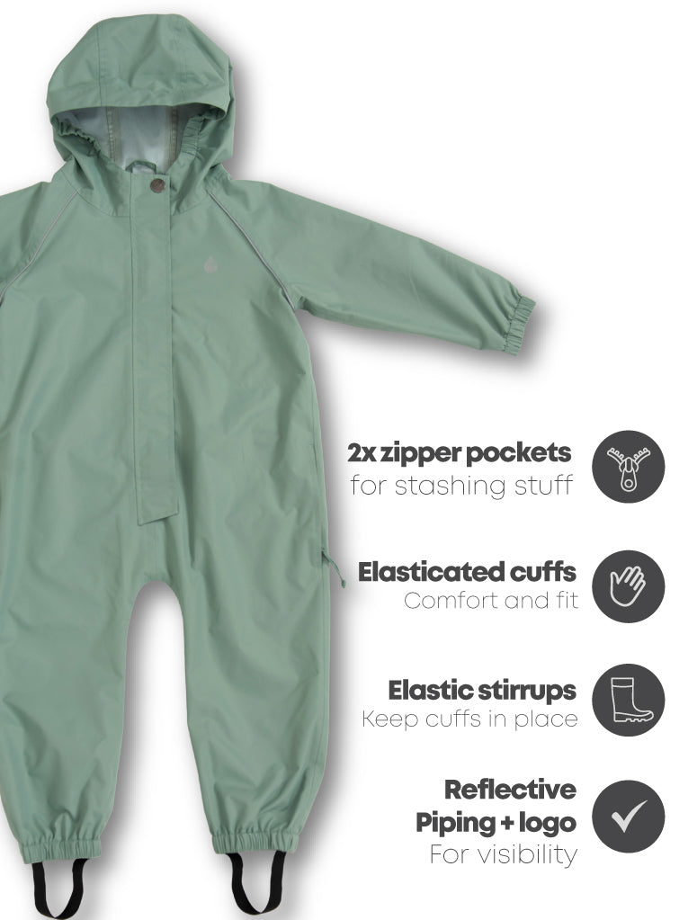 SplashMagic Rainsuit - Basil | Waterproof Windproof Eco