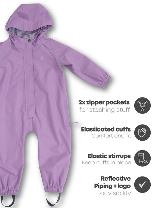 SplashMagic Rainsuit - Dusty Lavender | Waterproof Windproof Eco