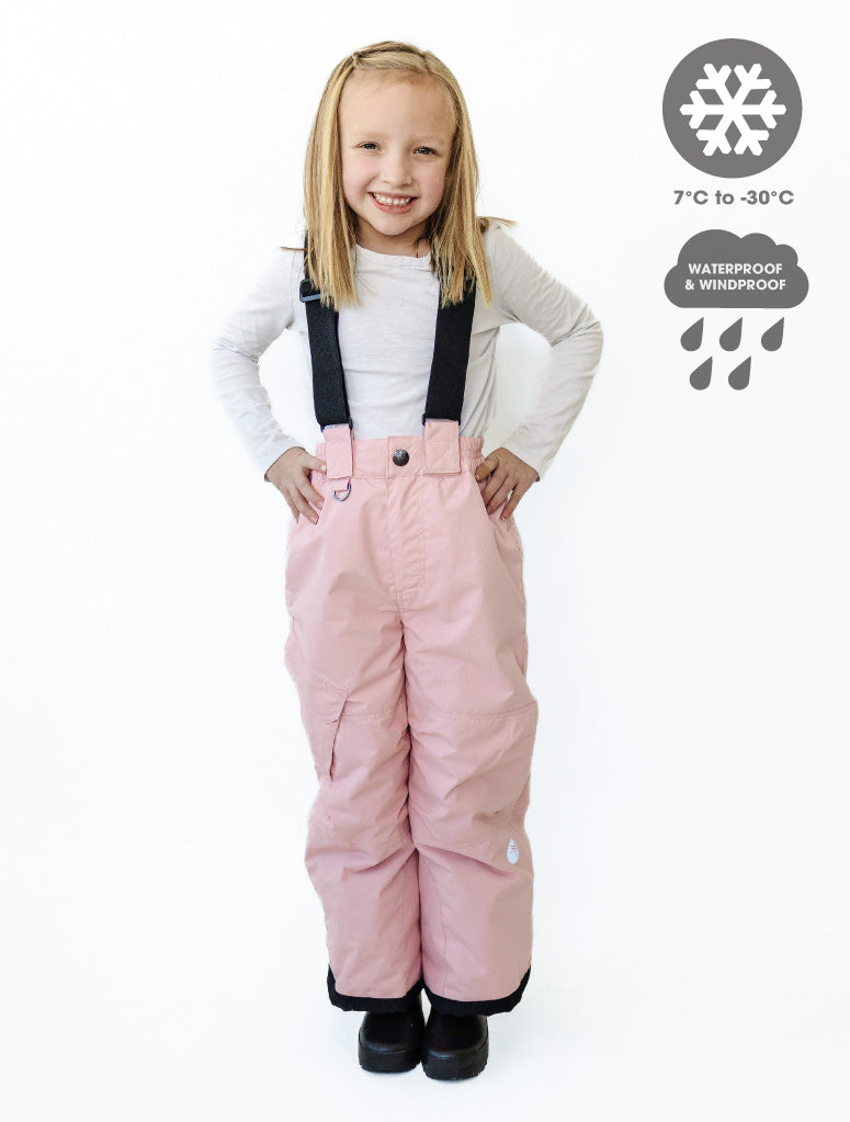 Snowrider Convertible Ski Overalls - Dusky Pink