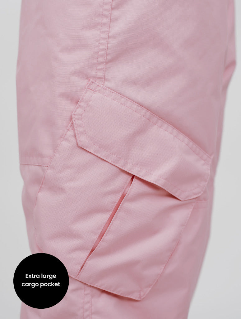 Snowrider Convertible Ski Overalls - Dusky Pink