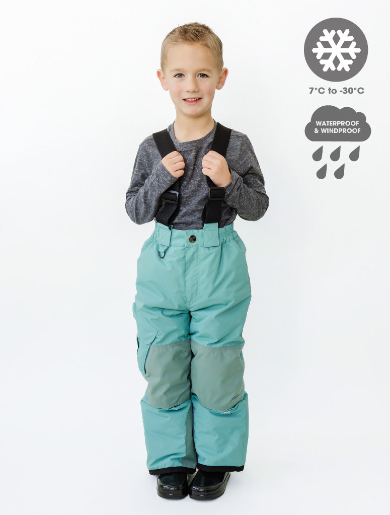 Snowrider Convertible Ski Overalls - Seafoam