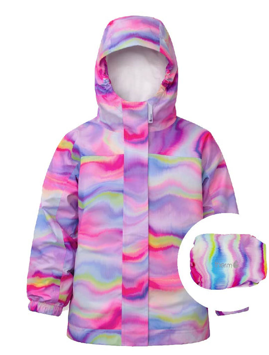 10K Packaway Rainshell - Rainbow Wave