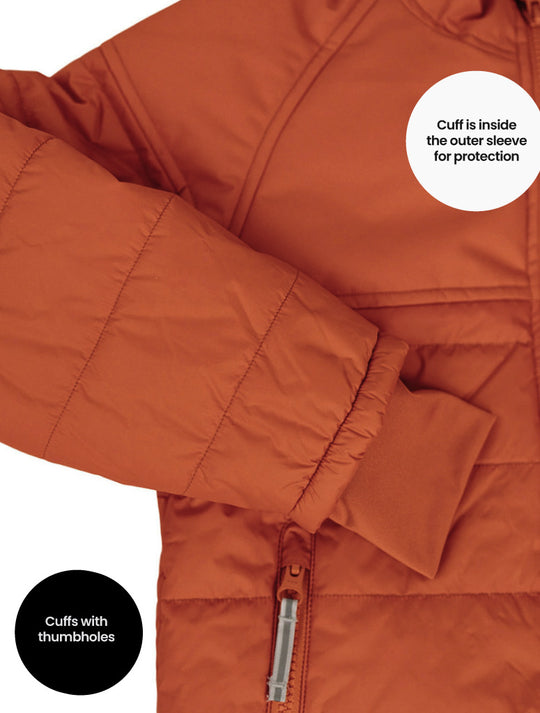 Hydracloud Puffer Jacket - Burnt Orange | Space Pals
