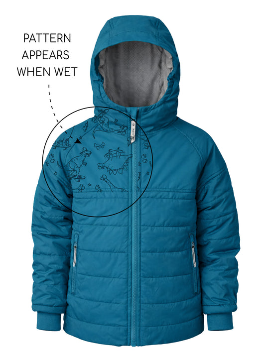 Hydracloud Puffer Jacket - Deep Teal | Dino Skate Crew