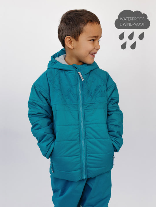 Hydracloud Puffer Jacket - Deep Teal | Dino Skate Crew
