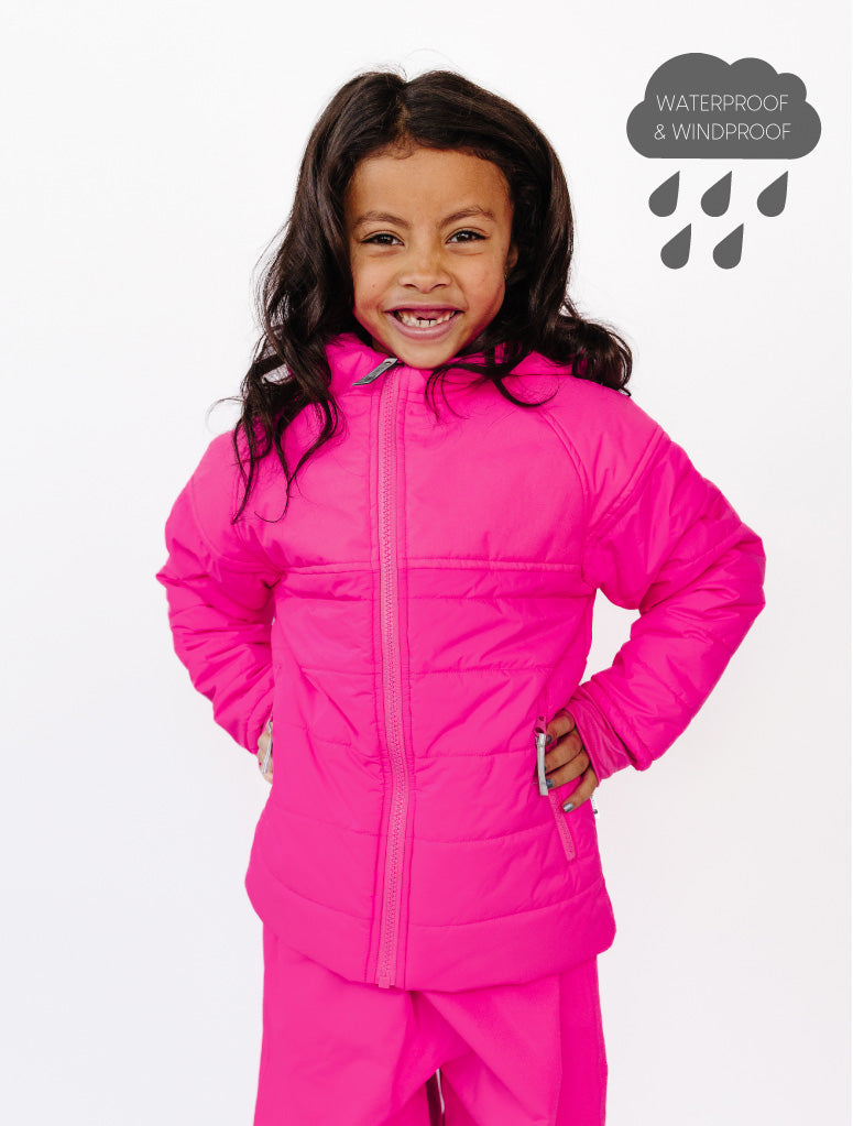 Hydracloud Puffer Jacket - Neon Pink | Leopard Love