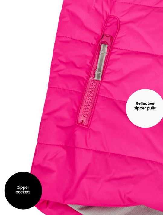 Hydracloud Puffer Jacket - Neon Pink | Leopard Love