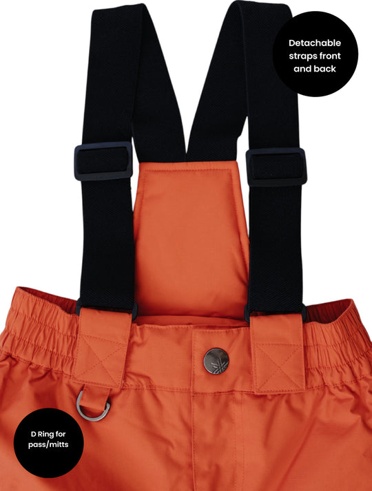Snowrider Convertible Ski Overalls - Burnt Orange