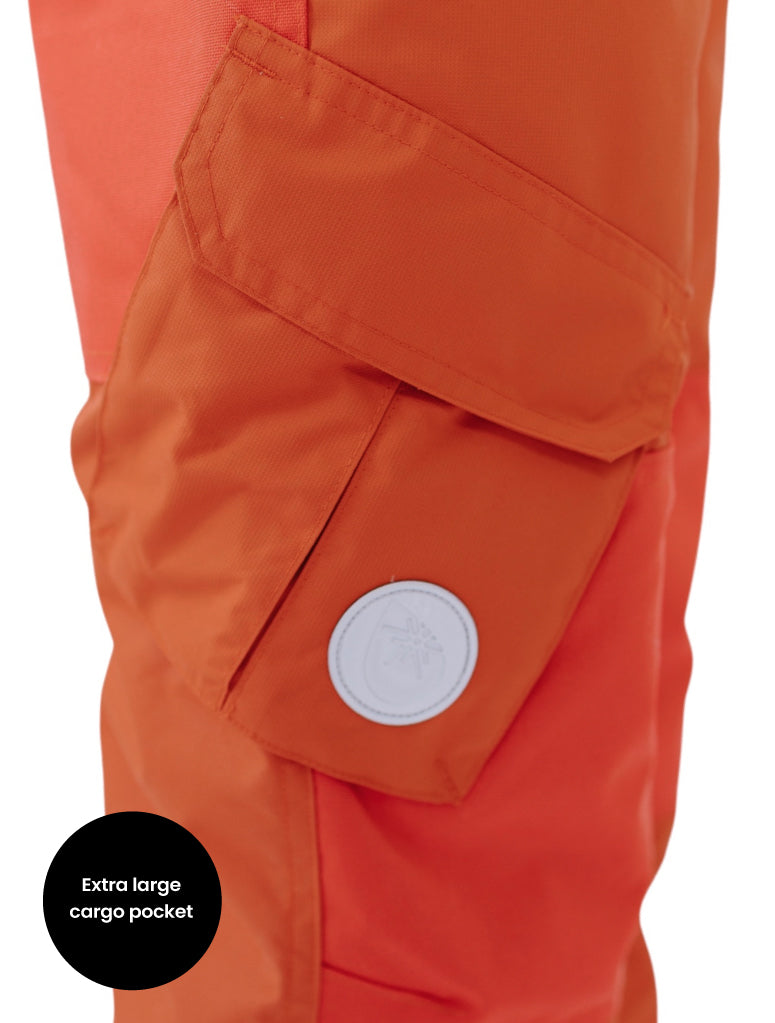 Snowrider Convertible Ski Overalls - Burnt Orange