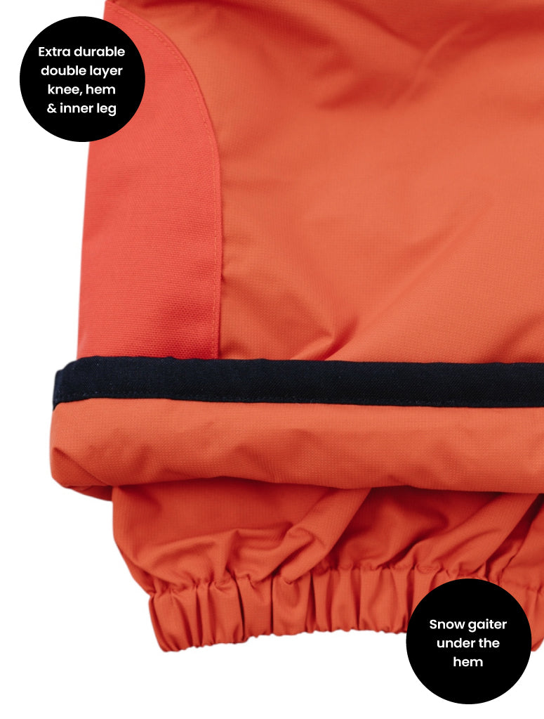 Snowrider Convertible Ski Overalls - Burnt Orange