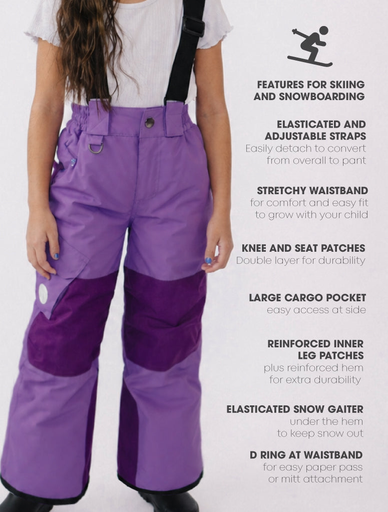 Snowrider Convertible Ski Overalls - Violet