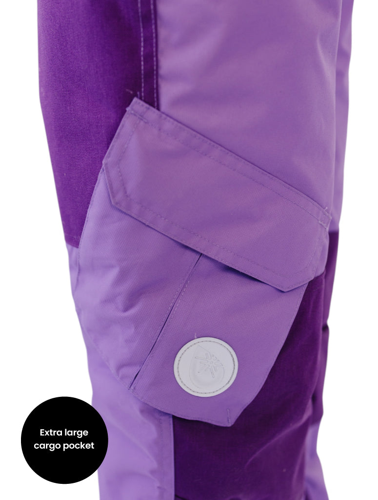 Snowrider Convertible Ski Overalls - Violet