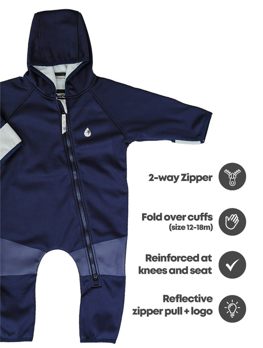 All-Weather Fleece Onesie - Navy