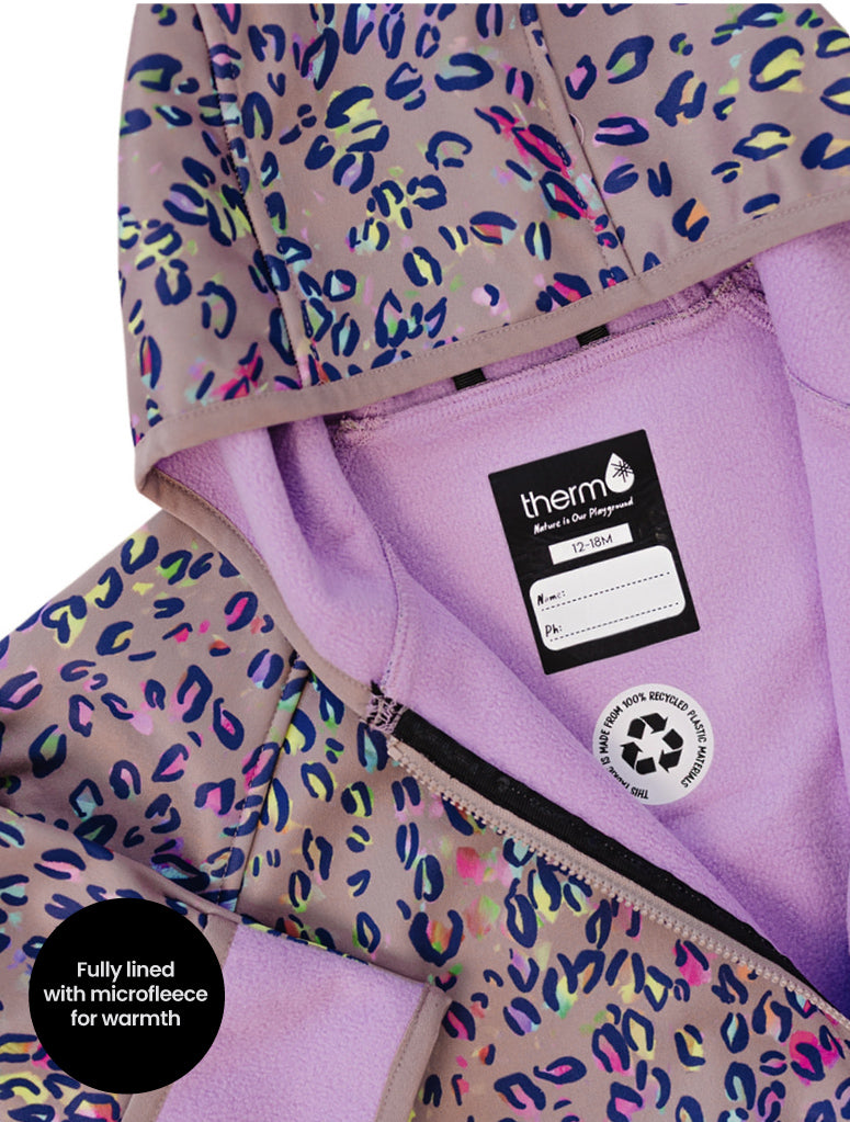 All-Weather Fleece Onesie - Rainbow Leopard