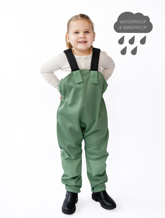 All-Weather Fleece Overalls - Forest Moss